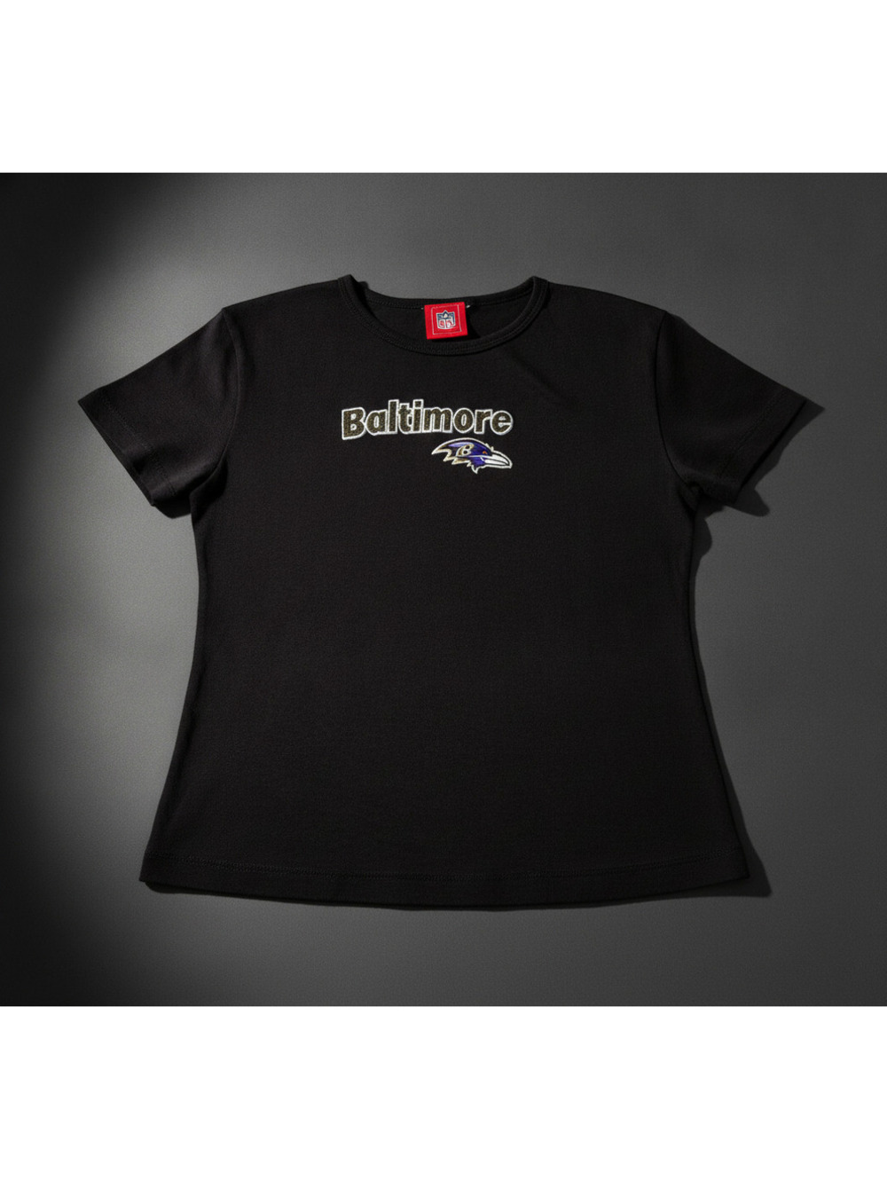NFL For Her Baltimore Ravens Black Cotton T-Shirt Size L